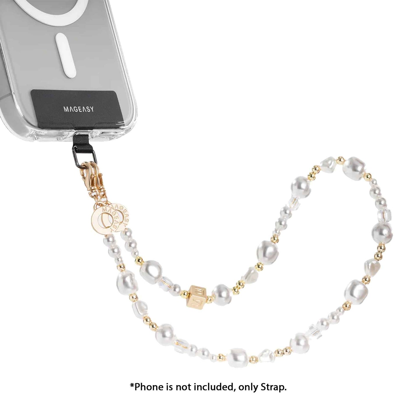 MAGEASY Beaded Wrist Strap with Strap Card & Charm Loop