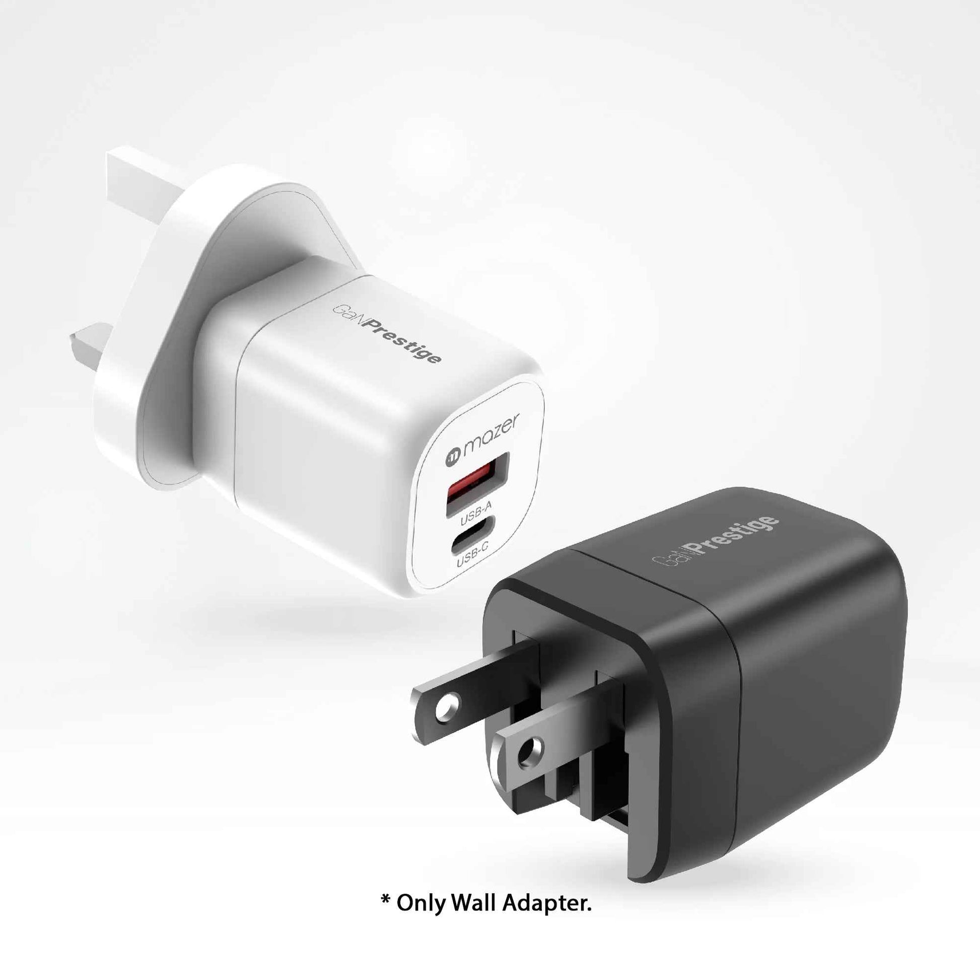 Mazer GaNPrestige Mini 20W Travel Charger - Multi Devices Fast Charging