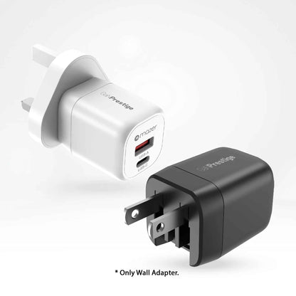 Mazer GaNPrestige Mini 20W Travel Charger - Multi Devices Fast Charging