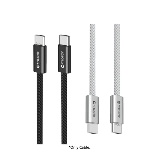 Mazer InfiniteFLEX2 Pro USB C to USB C Cable PD 240W 480Mbps Data Transfer 1M (Braided)