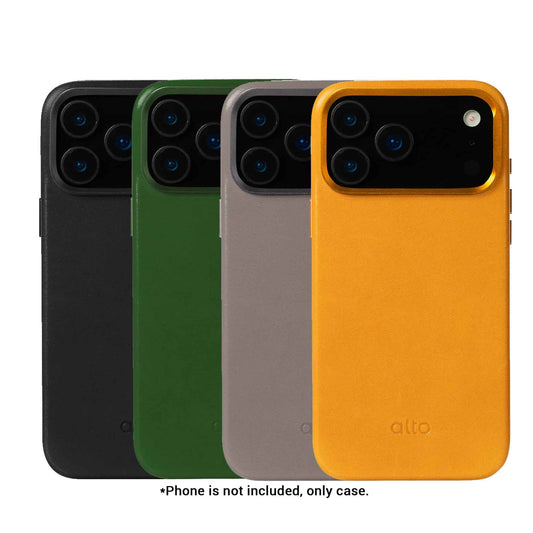 Alto Uplop Magnetic Stand Leather Case for iPhone 17 Pro Max / 17 Pro - Italian Full-Grain Leather with Military Grade Drop Protection