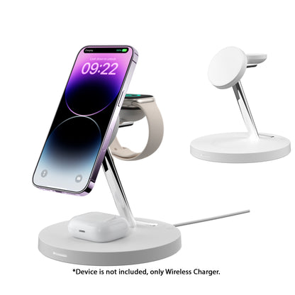 SwitchEasy MagPower 4-in-1 Magnetic Wireless Charging Stand ( 15W ) - White - Forexengineer -Malaysia- 4895241105630