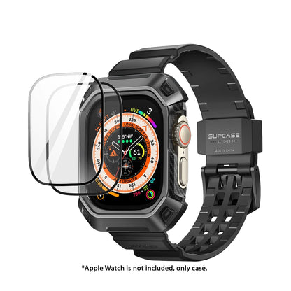 Supcase Unicorn Beetle Pro Rugged Protective Case and Wristband for Apple Watch Ultra / Ultra 2 ( 49mm ) with 2 Pack Glass - Black - Forexengineer -Malaysia- 843439120921
