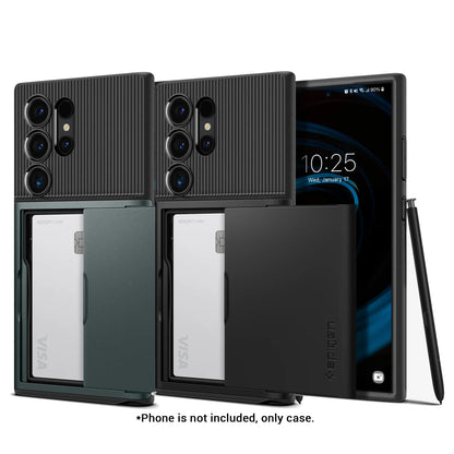 Spigen Slim Armor CS for Samsung Galaxy S24 Ultra - Built-in wallet and S Pen Compatible - Forexengineer -Malaysia- 8809971221924-8809971221917