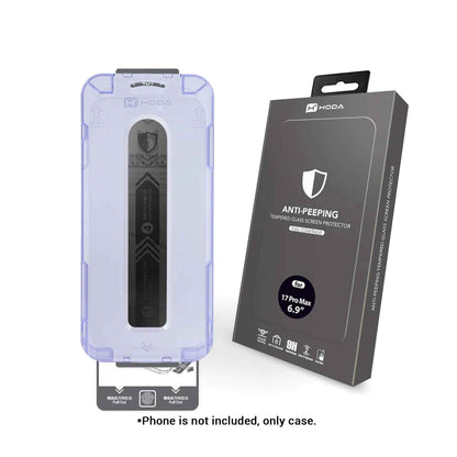 Hoda Anti-Peeper ( Privacy ) Tempered Glass Screen Protector for iPhone 17 Series - Dust-Free Helper Lite Included