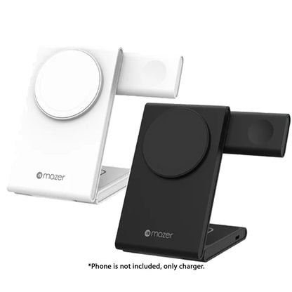 MAZER Mag Trifold Magnetic & Qi2 3-in-1 Foldable Wireless Charger - MagSafe Compatible - Forexengineer -Malaysia