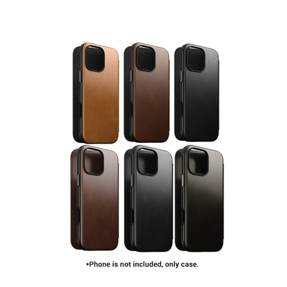 Nomad Modern Leather Folio Case for iPhone 16 Series - MagSafe Compatible - Forexengineer -Malaysia