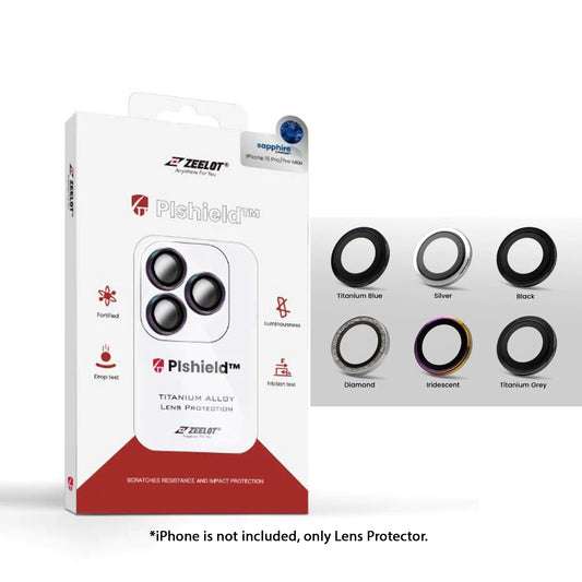 [ONLINE EXCLUSIVE] [PRE-ORDER] ZEELOT PIshield Sapphire Titanium Alloy Lens Protector for iPhone 15 Pro Max / 15 Pro [ETA: 12 OCT 2023]