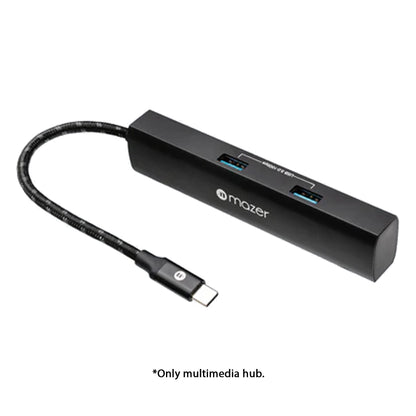 Mazer InfiniteLink Pro Hub 5-in-1 USB-C Multimedia Charging Hub 10Gbps PD100W - Forexengineer -Malaysia