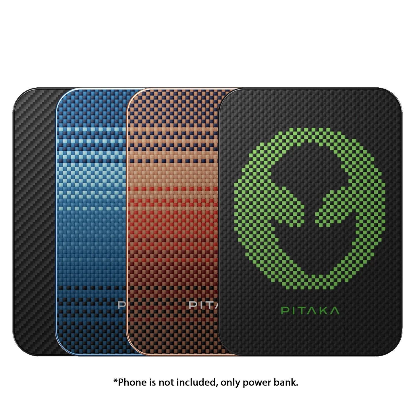 PITAKA Aramid Fiber Qi2 Wireless Magnetic Power Bank 5,000mAh 15W.