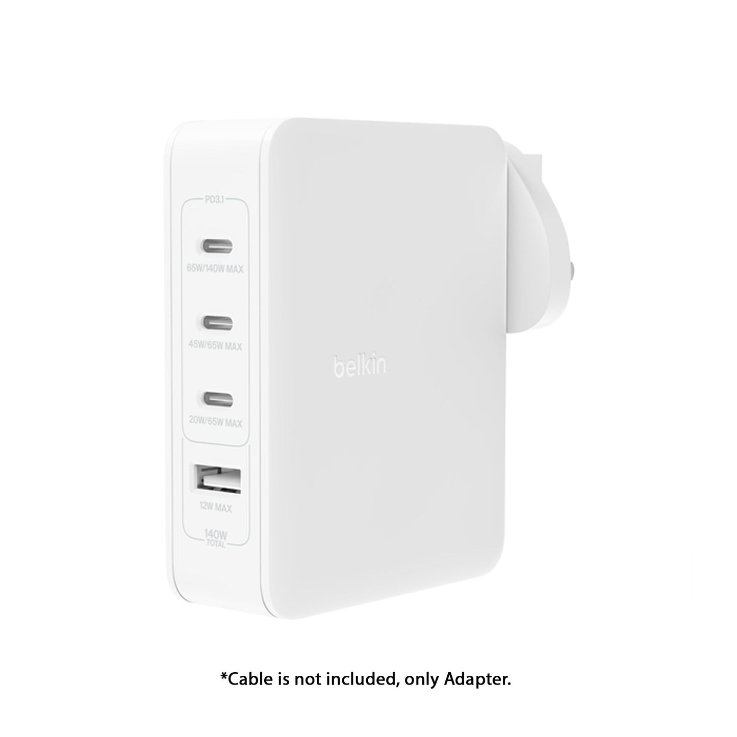 [ONLINE EXCLUSIVE] BELKIN BoostCharge Pro 140W 4-Port GaN PD  Fast Charging Wall Charge