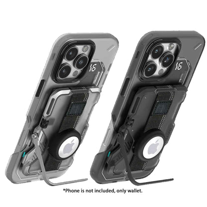 AULUMU G03 Magnetic Multi-Functional Metal Card Case with Kickstand
