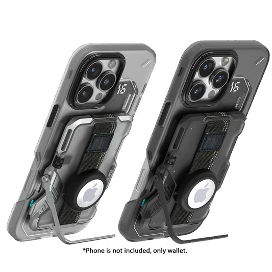 AULUMU G03 Magnetic Multi-Functional Metal Card Case with Kickstand