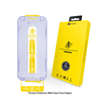 Hoda Tempered Glass Screen Protector for iPhone 16 Series ( Dust Free Helper Included ) 0.33mm Full Coverage - Clear - Forexengineer -Malaysia