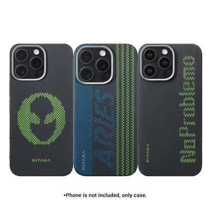 PITAKA Tactile Woven Aries Luminous Case for iPhone 16 Series - Magsafe Compatible - Forexengineer -Malaysia