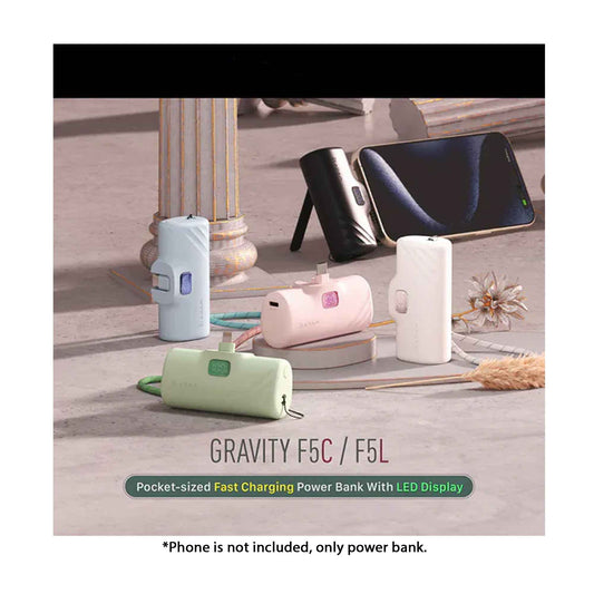 ADAM Elements GRAVITY F5C USB-C Pocket Power Bank 5000mAh with Stand