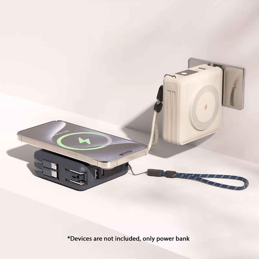 ADAM Elements GRAVITY X5 Powerbank 15000mAh with Cable USB-C Lightning 5-in-1 and  Travel Adapter