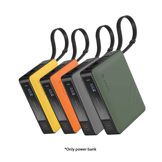 ADAM Elements GRAVITY 30W Power Bank 10000mAh Fast Charging with Built-In Cable