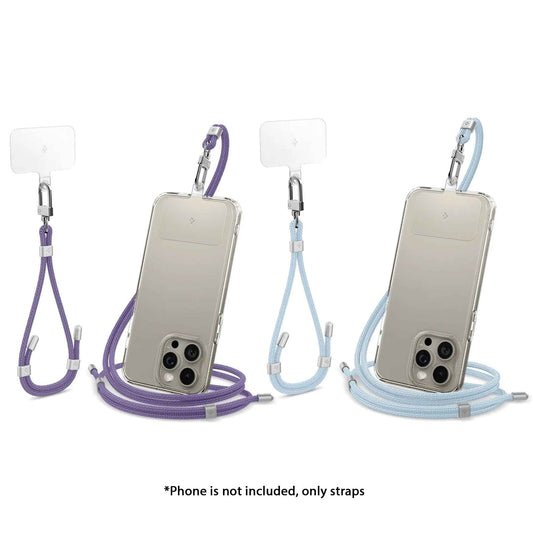 Spigen Universal Phone Lanyard Set 2pcs ( CrossBody Strap + Wrist Strap With ConTag )