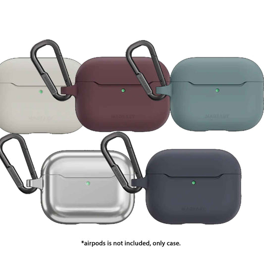 Mageasy Skin for AirPods Pro 3 - Soft-touch Coating Case with Detachable Carabiner Included