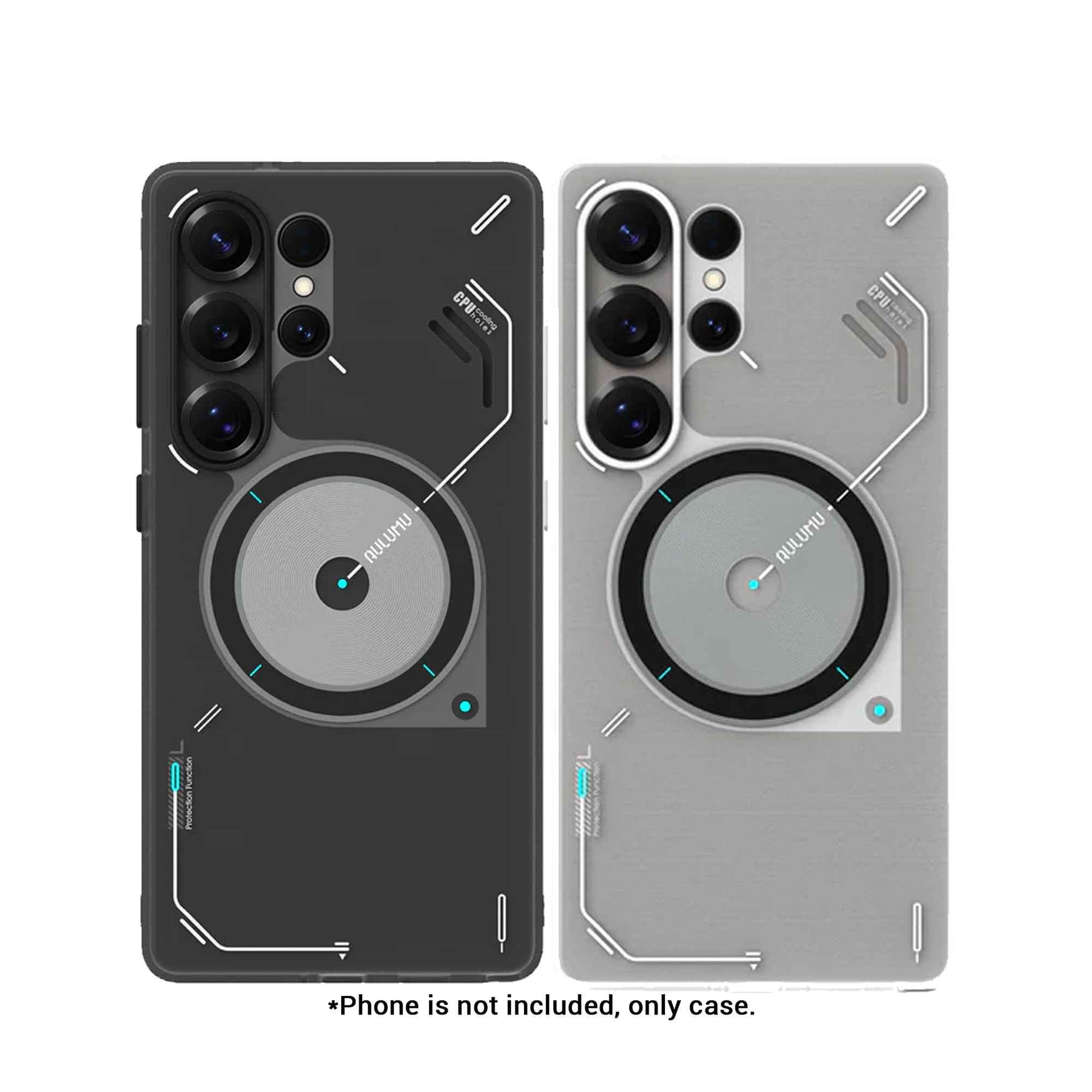 AULUMU S25 Frosted Case for Samsung Galaxy S25 Ultra - Glow in The Dark with Cooling Window Design Magnetic Case