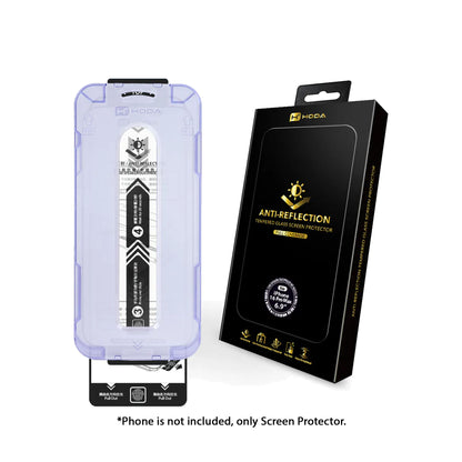 Hoda Anti-Reflection Tempered Glass Screen Protector for iPhone 16 Series - Dust Free Helper Included - Clear - Forexengineer -Malaysia