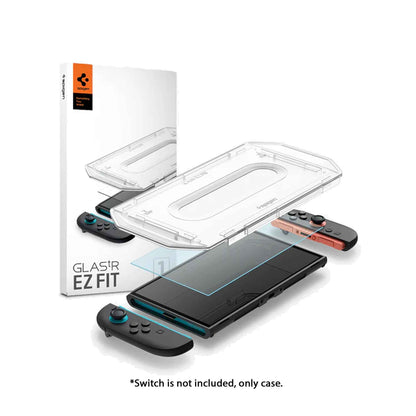 [2 Pack] Spigen Tempered GLAS.tR EZ Fit for Nintendo Switch 2 with Auto-alignment Installation Tray