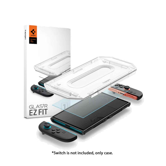 [2 Pack] Spigen Tempered GLAS.tR EZ Fit for Nintendo Switch 2 with Auto-alignment Installation Tray