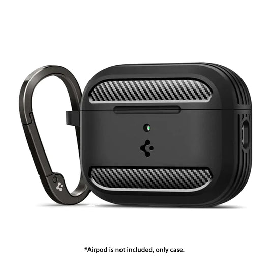 Spigen Rugged Armor for AirPods Pro 3 - Metal Carabiner Included