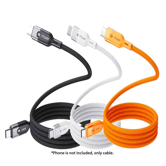 Mazer Infinite LINK Cobra2 USB-C to USB-C Magnetic Organizer 240W Fast Charging Cable 1.25M