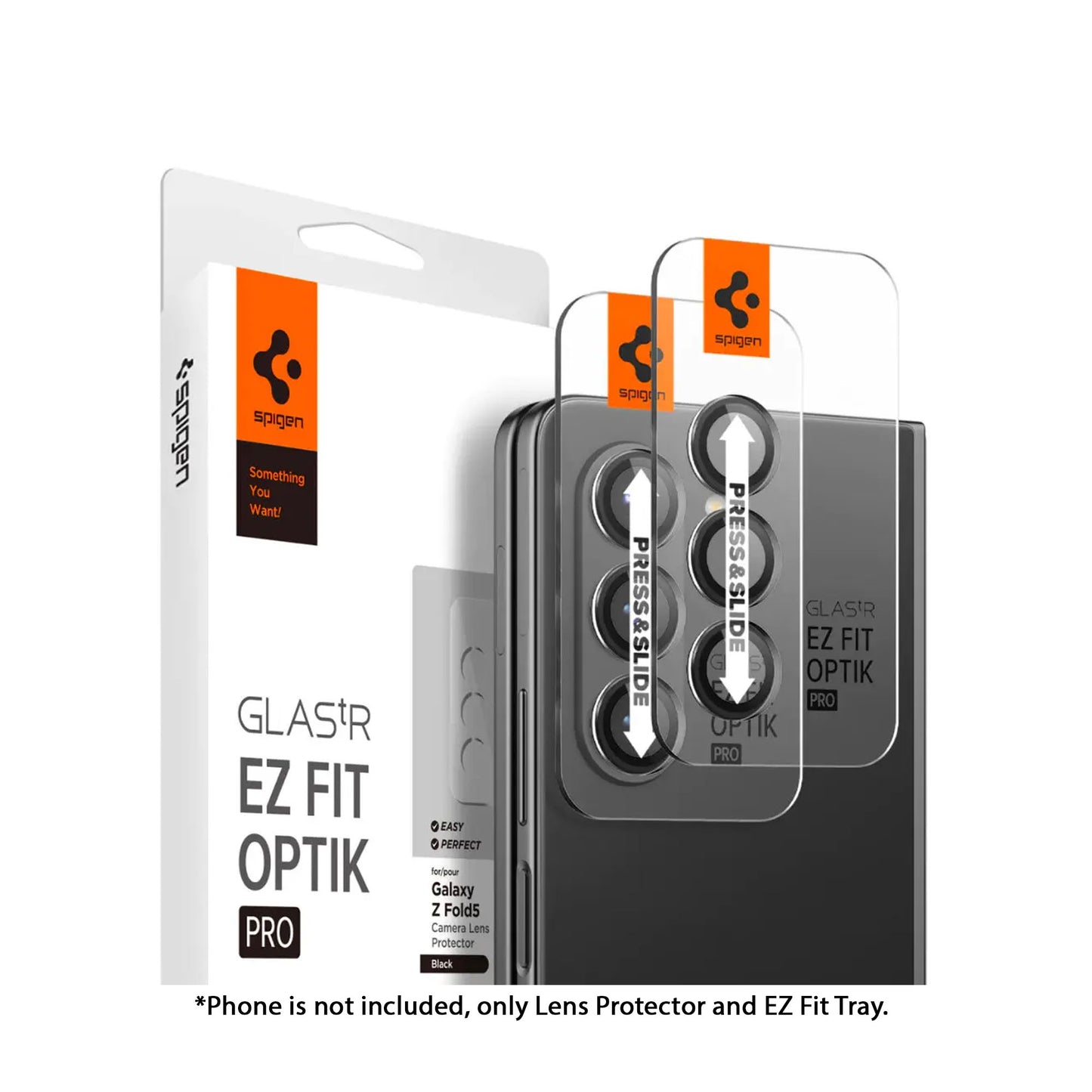 [2 PACK] Spigen Lens Protector Glas.tR EZ Fit Optik Pro for Samsung Galaxy Z Fold 6 / Fold 5 - EZ Fit Tray Included