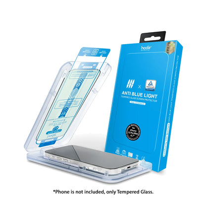 Hoda TÜV RPF20 Certified Blue Light Filter for iPhone 15 Series - Full Coverage Tempered Glass Screen Protector with Dust Free Helper - Forexengineer -Malaysia- 4711441973339-4711441973902