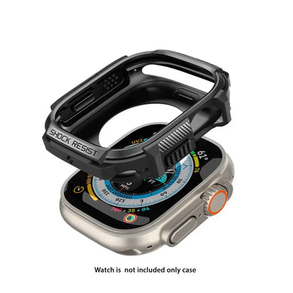 Spigen Rugged Armor for Apple Watch Ultra 2 / Ultra 49mm - Shock Absorbent Layer - Matte Black - Forexengineer -Malaysia- 8809811868753
