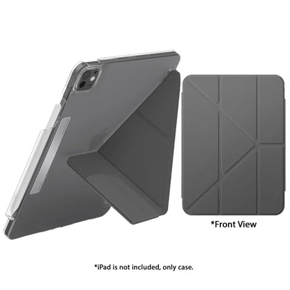 UNIQ Camden Click for iPad Pro 11" / iPad Pro 13" ( 2024 ) M4 Y-Fold Functionality with Stylus Holder - Rhino Grey - Forexengineer -Malaysia- 8886463688892-8886463688854