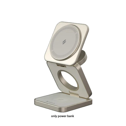 ADAM elements Mag 3 Pro Qi2 Magnetic 3-in-1 Foldable Travel Charging Station - Magnetic Ring Included