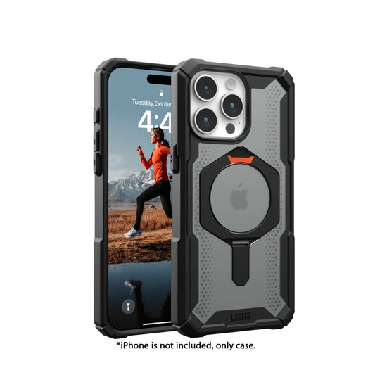 UAG Plasma XTE for iPhone 15 Series - MagSafe Compatible with Kickstand -  Black/Orange