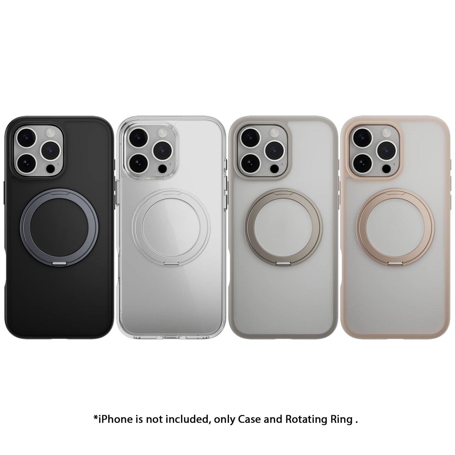 MAGEASY MagStand 360 M Rotating Ring Protective Case for iPhone 16 Series