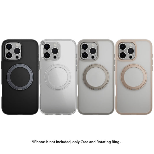 MAGEASY MagStand 360 M Rotating Ring Protective Case for iPhone 16 Series