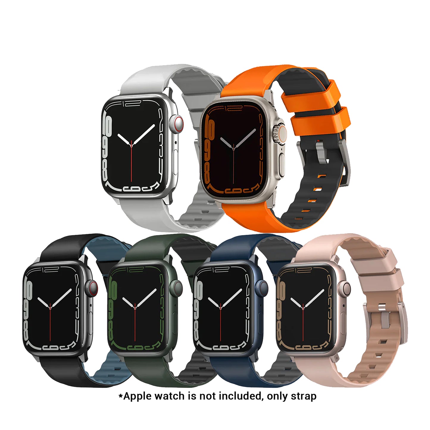 Uniq Linus Waterproof Silicon Strap for Apple Watch Series Ultra 2 /  1 & 9 / 8 / SE2 / 7 / SE / 6 / 5 / 4 / 3 / 2 / 1 )