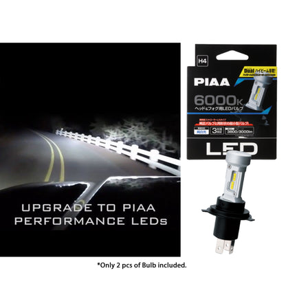 PIAA 4TH GEN Ultra Compact 6000K LED Bulb for H4/HB3/HB4/HIR1/HIR2/H8/H9/H11/H16 - Forexengineer -Malaysia- 4960311056980-4960311056997-4960311057000