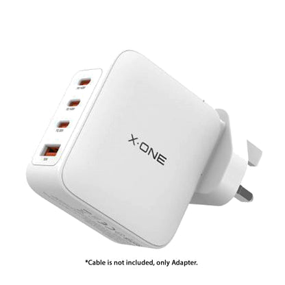 X.One 140W GaN 6 Turbo Ultra Fast Charger 4 Port ( 3 USB C , 1 USB A) PD 3.1 , QC 4.0+ Adapter Wall Charger - Forexengineer -Malaysia- 6487922958736
