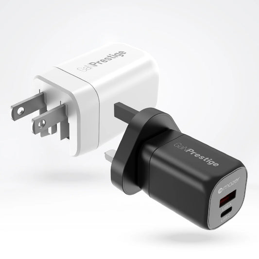 MAZER GaNPrestige 35W Fast Charging Travel Wall Charger ( 2 Ports ) USB-C / USB-A