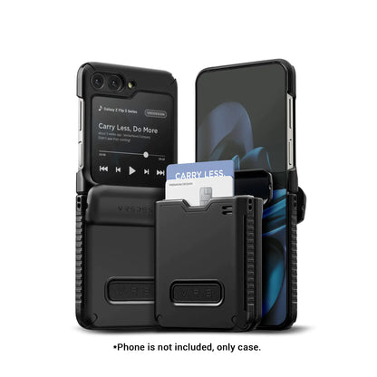 VRS Design Terra Guard Active Go for Samsung Galaxy Z Flip 5 - Case with Wallet Storage - Matte Black - Forexengineer -Malaysia- 8809919629089