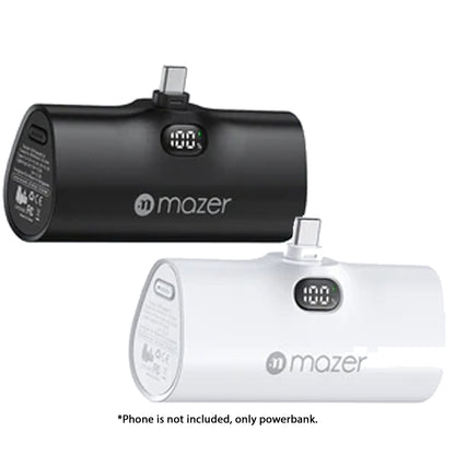 Mazer Super Mini Pocket - Built-in USB-C Connector 5000mAh PD20W Power Bank - Forexengineer -Malaysia