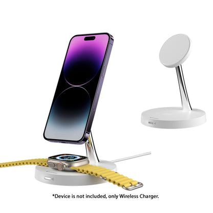 SwitchEasy MagPower 2-in-1 Magnetic Wireless Charger (15W) - White - Forexengineer -Malaysia- 4895241113208