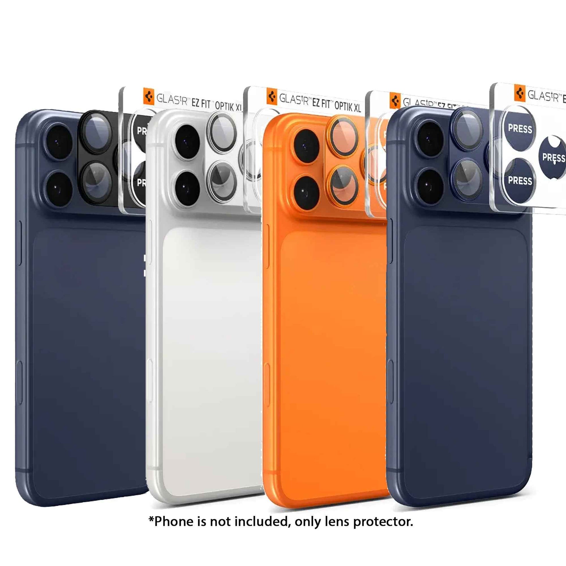 Spigen EzFit Optik Pro XL Lens Protector for iPhone 17 Pro Max / 17 Pro - Allignment Tray Included