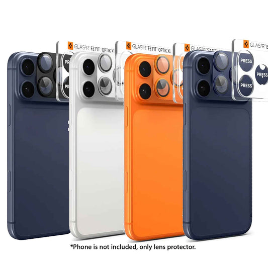 Spigen EzFit Optik Pro XL Lens Protector for iPhone 17 Pro Max / 17 Pro - Allignment Tray Included