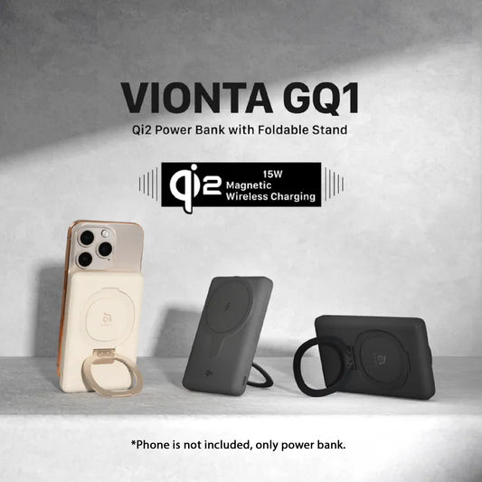 ADAM Elements VIONTA GQ1 Qi2 Power Bank 10000mAh with Foldable Stand