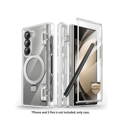 i-Blason Cosmo Pro Case with Built-in Tempered Glass Screen Protector and S Pen Holder for Samsung Galaxy Z Fold 6 - Clear - Forexengineer -Malaysia- 843439147591