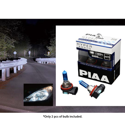 [1 Year Warranty] PIAA Hyper Arros 5000k Halogen Bulb H1 / H3 / H4 / H7 / H8 / H11 / HB3 / HB4 - 2 pcs Bulb - Forexengineer -Malaysia- 4960311043577-4960311043607-4960311043591-4960311043584-4960311043614-4960311043621-4960311043638